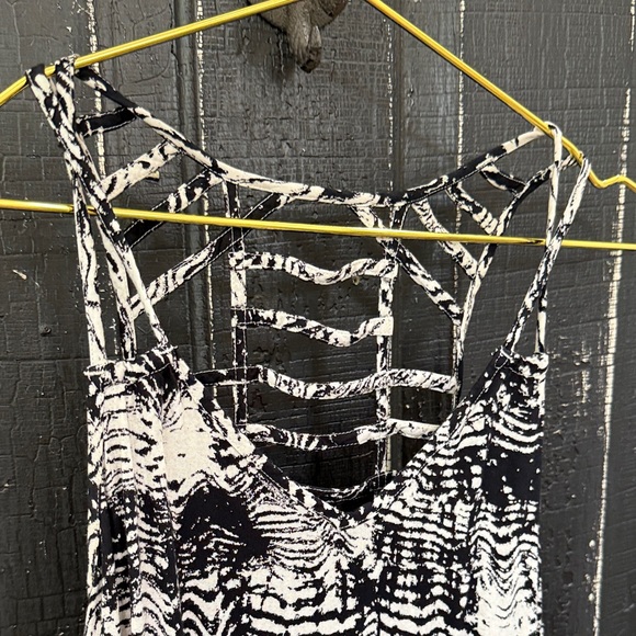 RVCA Black and White Strappy Dress - Picture 2 of 5